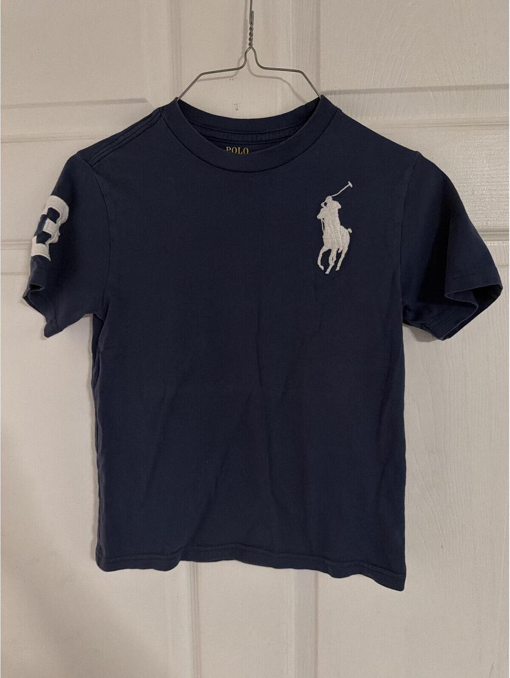 Polo Ralph Lauren Navy Blue Boys T-Shirt with White Logo